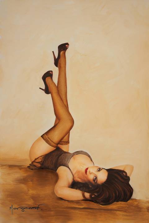 Quadro pintado à óleo , técnica que mescla foto e pintura de Morgana Festugato'