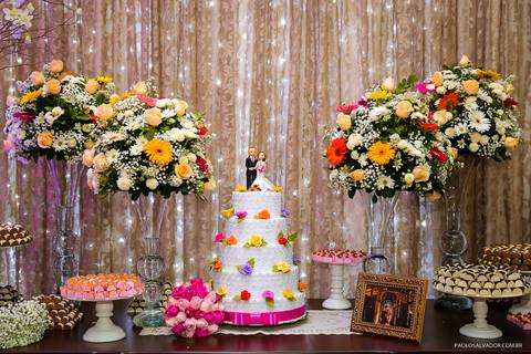 Wedding - Micheli e Rodrigo - Igreja - Timbó - SC - Paolo Salvador Fotografias - Recanto Tirol - Bolo de Casamento'