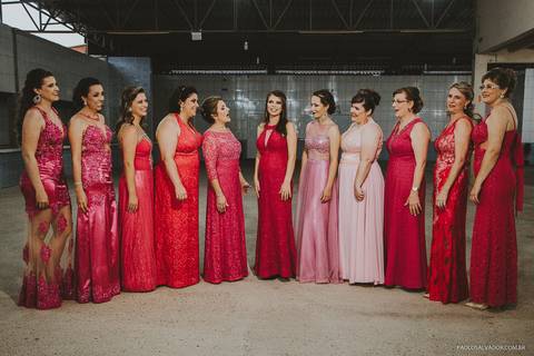 Casamento - Jonathan e Gabi - Timbó - Rodeio - Santa Catarina - Madrinhas'