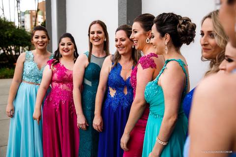 Casamento - Carla e Wagner - Recanto Tirol - Timbó - SC - Igreja Evangélica Luterana do Brasil - Madrinhas'