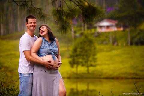Ensaio gestante no Morro do Andreazza em Rio dos Cedros, Santa Catarina'