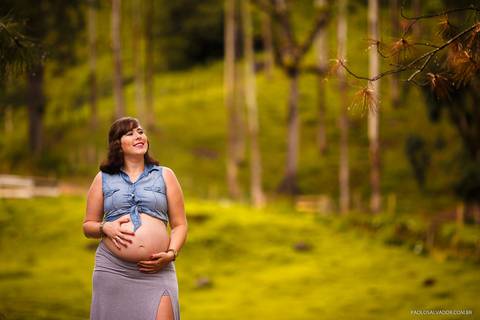Ensaio gestante no Morro do Andreazza em Rio dos Cedros, Santa Catarina'