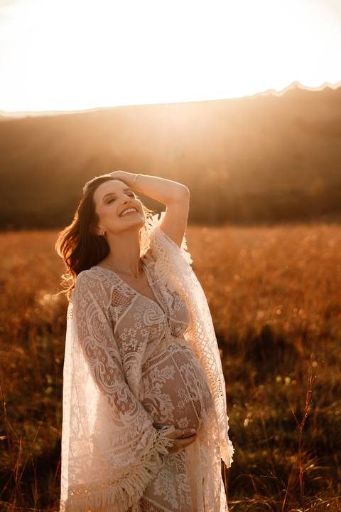 Ensaio gestante ao Por do Sol Novo Hamburgo'