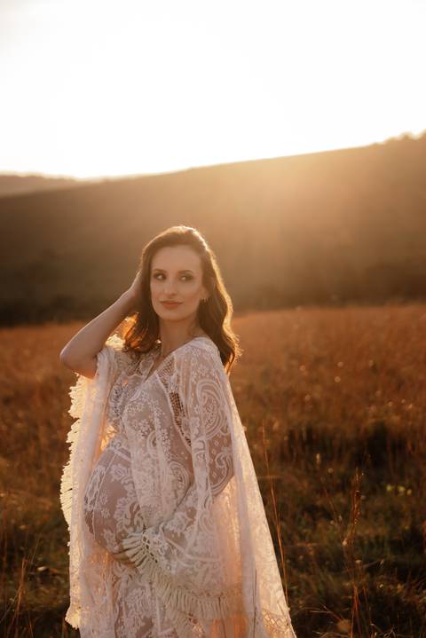 Ensaio gestante ao Por do Sol Novo Hamburgo'