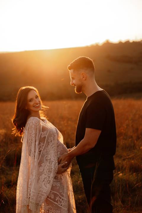 Ensaio gestante ao Por do Sol Novo Hamburgo'