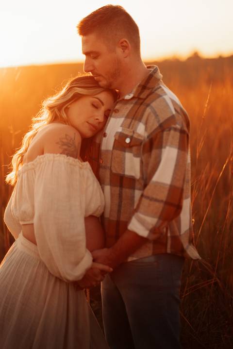 ensaio gestante com por do sol'