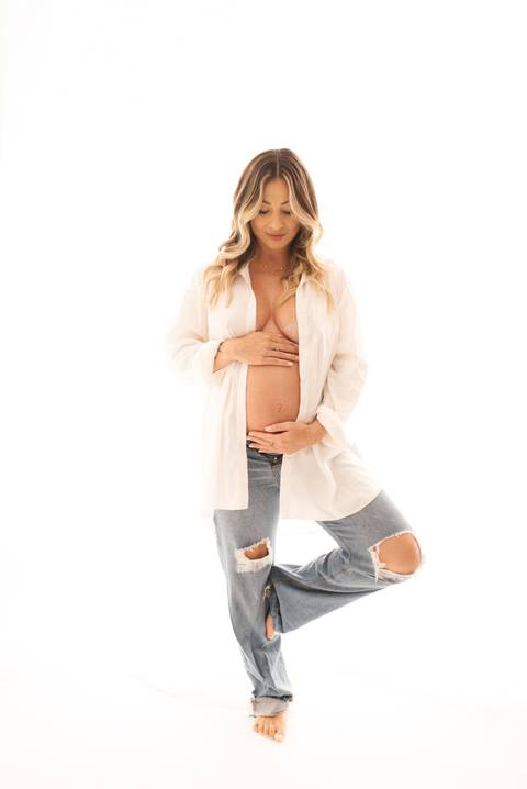 ensaio gestante em estudio '