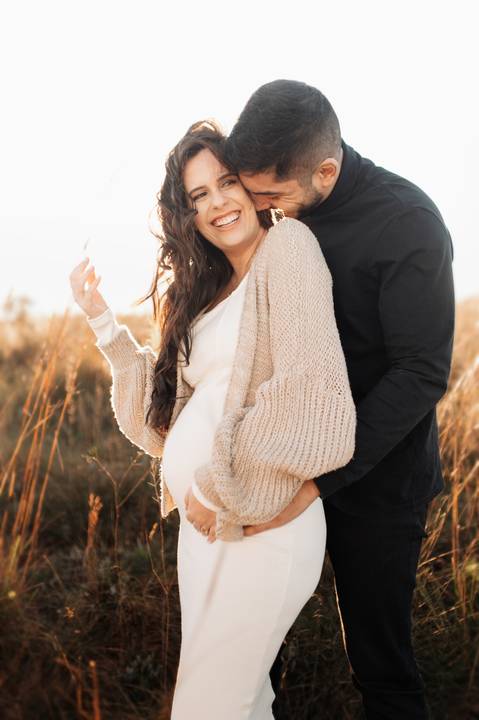 ensaio gestante por do sol '