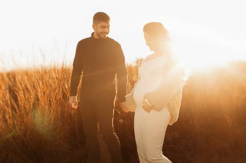 ensaio gestante por do sol'