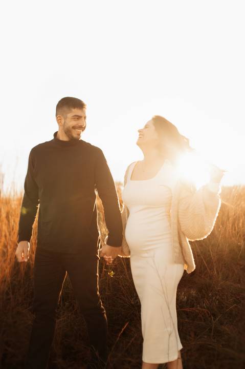 ensaio gestante por do sol'