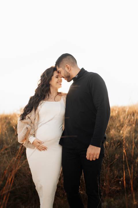 ensaio gestante por do sol'