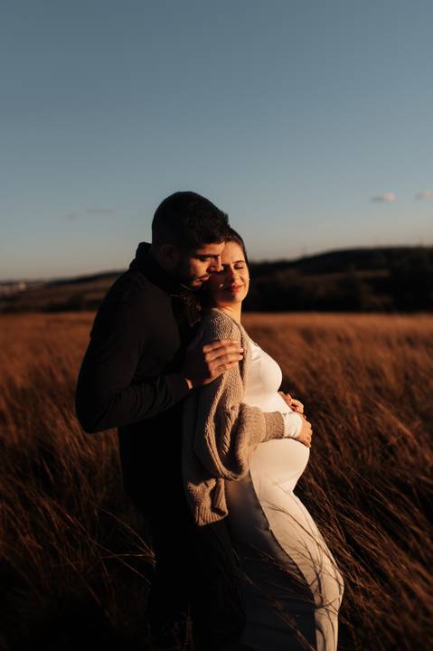 ensaio gestante por do sol'