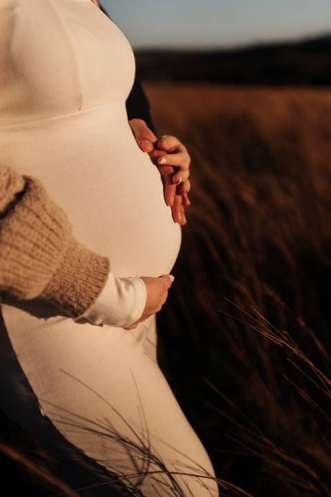 ensaio gestante por do sol'