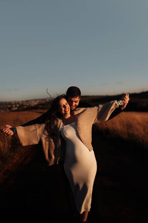 ensaio gestante por do sol'