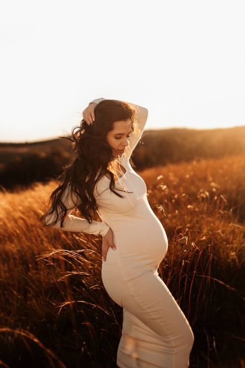 ensaio gestante por do sol'