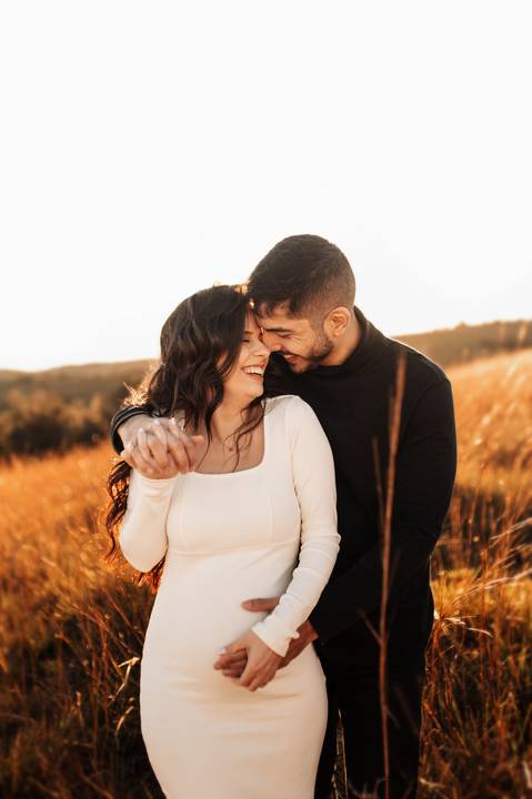 ensaio gestante por do sol'