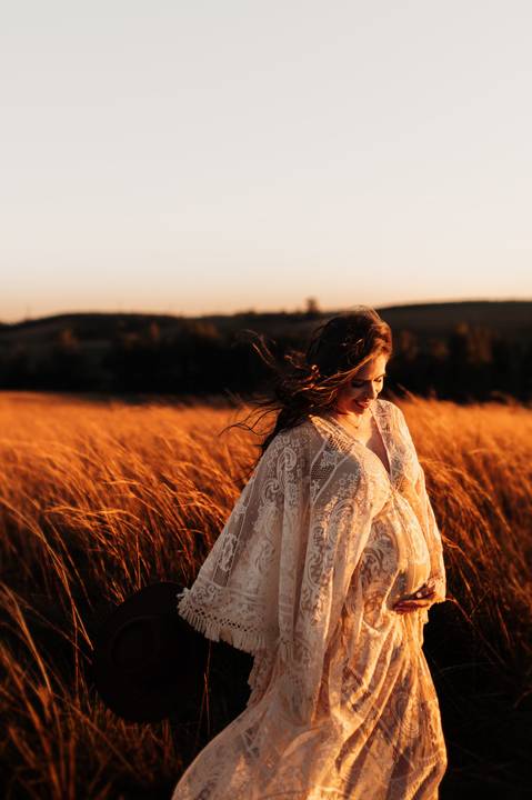 ensaio gestante por do sol'