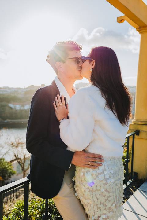 Ensaio de casal Vanessa e Thiago no Jardim do Palácio de Cristal - Porto'