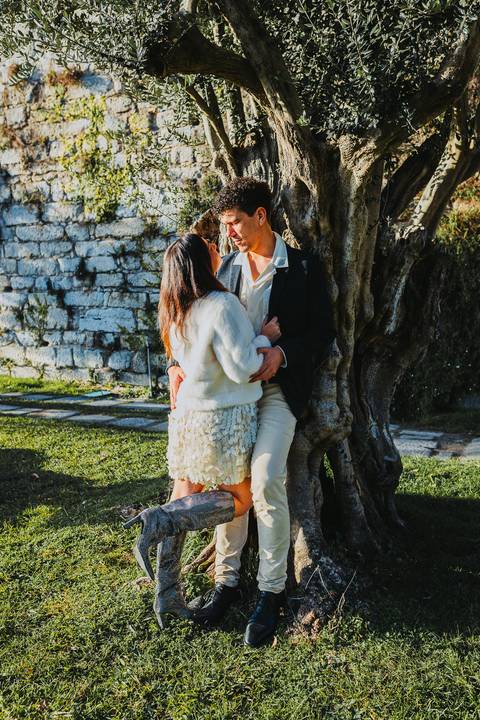 Ensaio de casal Vanessa e Thiago no Jardim do Palácio de Cristal - Porto'