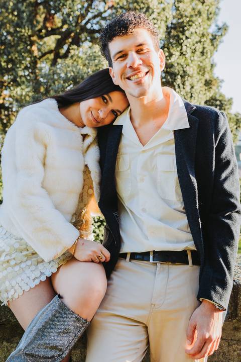 Ensaio de casal Vanessa e Thiago no Jardim do Palácio de Cristal - Porto'
