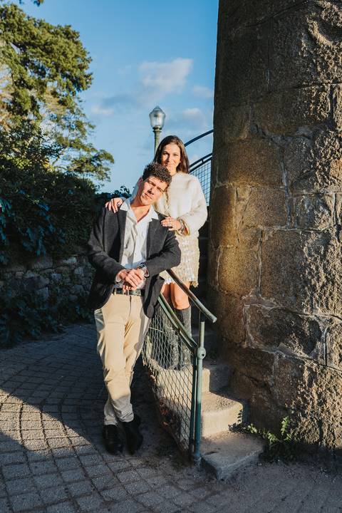 Ensaio de casal Vanessa e Thiago no Jardim do Palácio de Cristal - Porto'