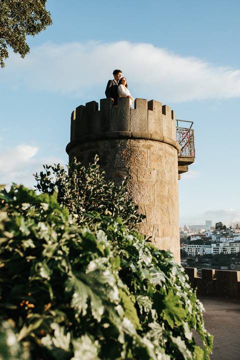 Ensaio de casal Vanessa e Thiago no Jardim do Palácio de Cristal - Porto'