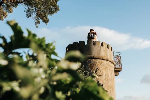 Ensaio de casal Vanessa e Thiago no Jardim do Palácio de Cristal - Porto'
