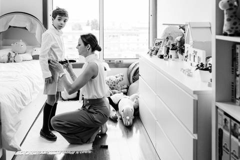 Reportagem fotográfica de comunhão em igreja'