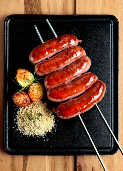 Salsichão assado'
