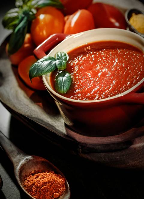 panela de molho de tomate'