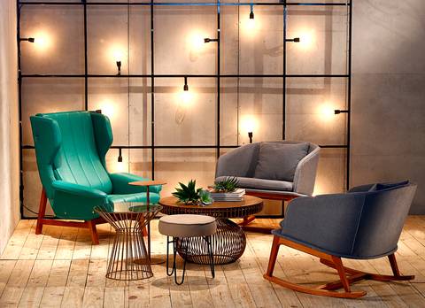 Sala de estar em showroom'
