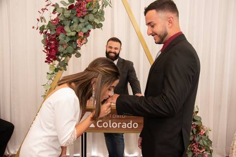 Sala especial de casamento cartório colorado com juiz de paz nycholas n. pontes hora da alianças'