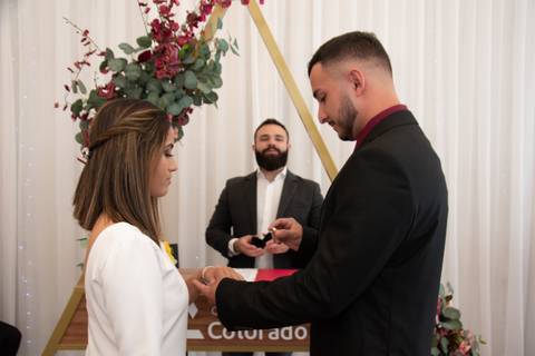 Sala especial de casamento cartório colorado com juiz de paz nycholas n. pontes hora da alianças'