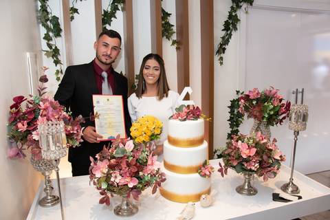 Sala especial de casamento cartório colorado com juiz de paz nycholas n. pontes hora do beijo'