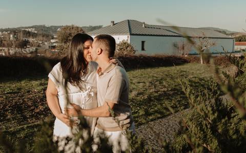 Foto casal no parque'