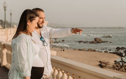 Foto de gravidez na Foz do Porto'