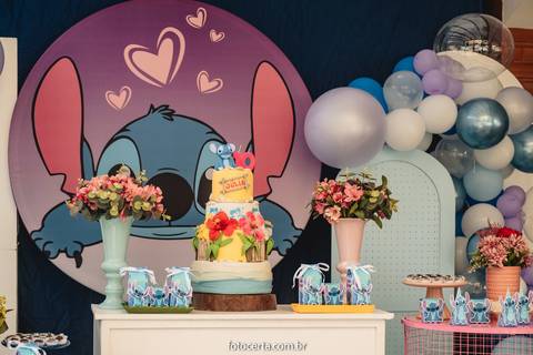 Radical Kids e Foto Certa - Festa de Aniversário Infantil - Decoração Tema Stitch'