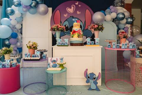 Radical Kids e Foto Certa - Festa de Aniversário Infantil - Decoração Tema Stitch'