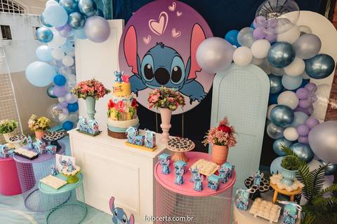 Radical Kids e Foto Certa - Festa de Aniversário Infantil - Decoração Tema Stitch'