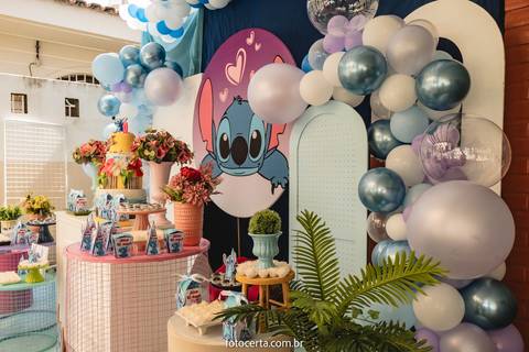 Radical Kids e Foto Certa - Festa de Aniversário Infantil - Decoração Tema Stitch'