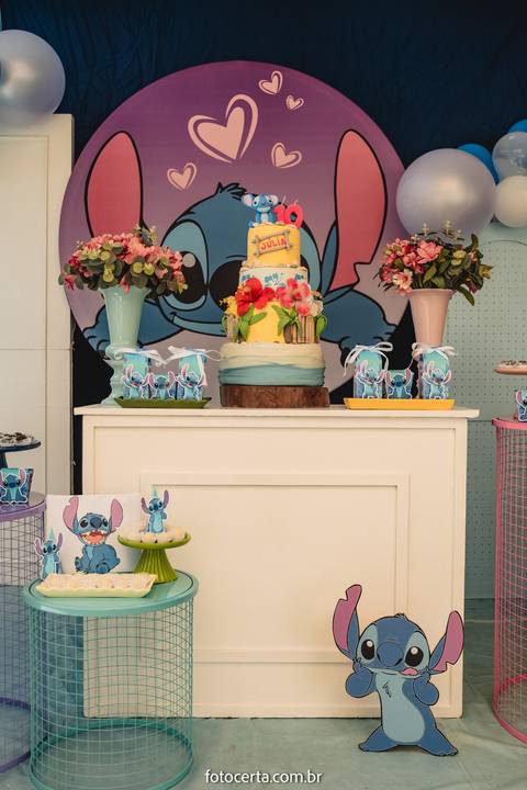 Radical Kids e Foto Certa - Festa de Aniversário Infantil - Decoração Tema Stitch'