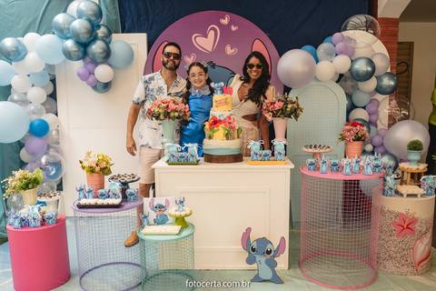 Radical Kids e Foto Certa - Festa de Aniversário Infantil - Decoração Tema Stitch'
