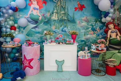 Radical Kids e Foto Certa - Festa de Aniversário Infantil - Decoração Tema Pequena Sereia'