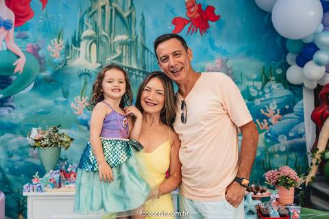 Radical Kids e Foto Certa - Festa de Aniversário Infantil - Decoração Tema Pequena Sereia'