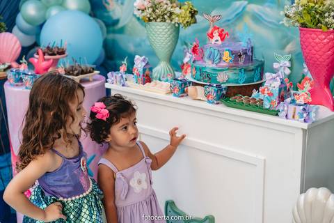 Radical Kids e Foto Certa - Festa de Aniversário Infantil - Decoração Tema Pequena Sereia'