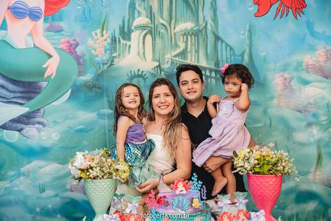 Radical Kids e Foto Certa - Festa de Aniversário Infantil - Decoração Tema Pequena Sereia'