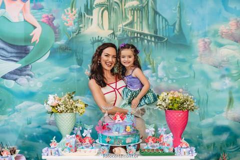 Radical Kids e Foto Certa - Festa de Aniversário Infantil - Decoração Tema Pequena Sereia'
