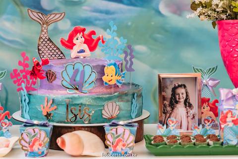Radical Kids e Foto Certa - Festa de Aniversário Infantil - Decoração Tema Pequena Sereia'