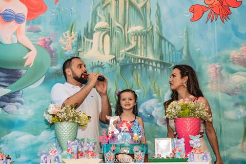 Radical Kids e Foto Certa - Festa de Aniversário Infantil - Decoração Tema Pequena Sereia'