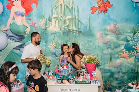 Radical Kids e Foto Certa - Festa de Aniversário Infantil - Decoração Tema Pequena Sereia'